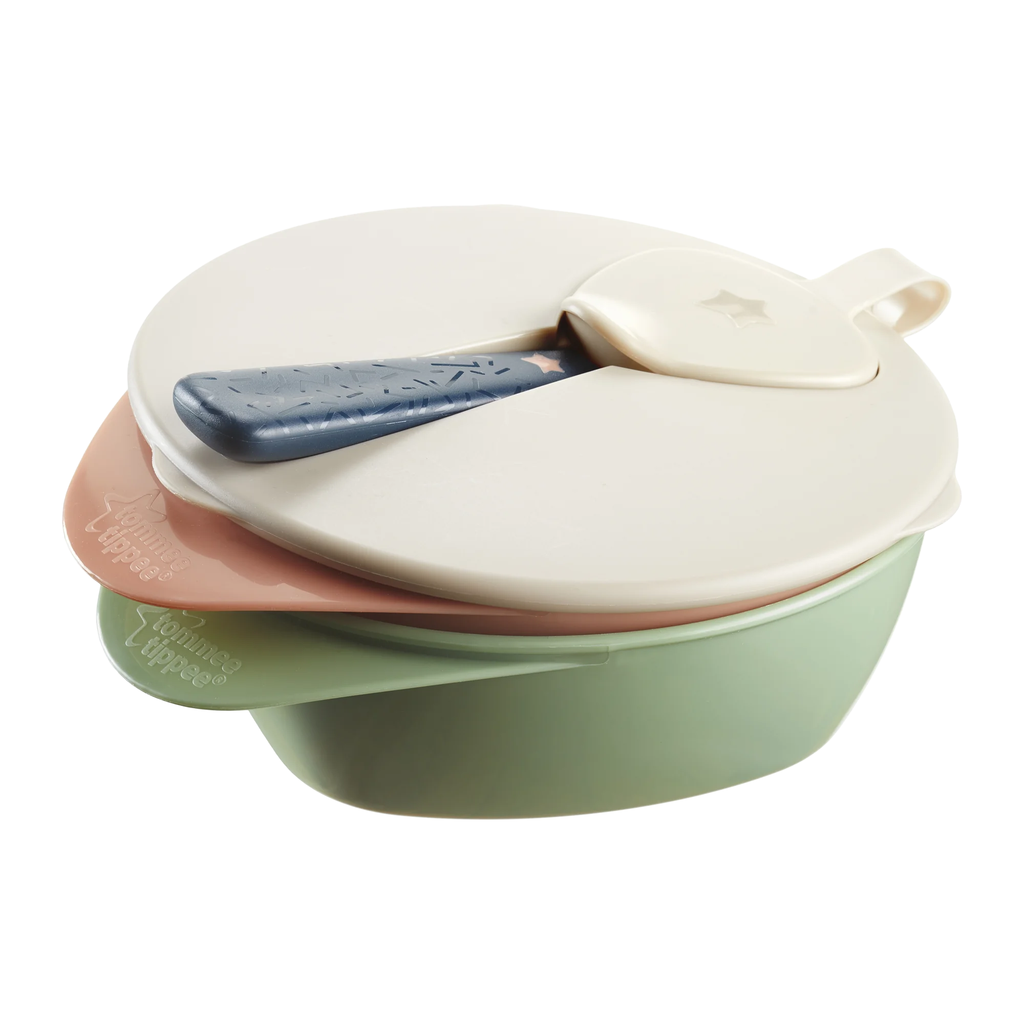Tommee Tippee Easy Scoop Misky Na Ľahké Naberanie s Vekom a Lyžičkou, 6m+ 2 ks