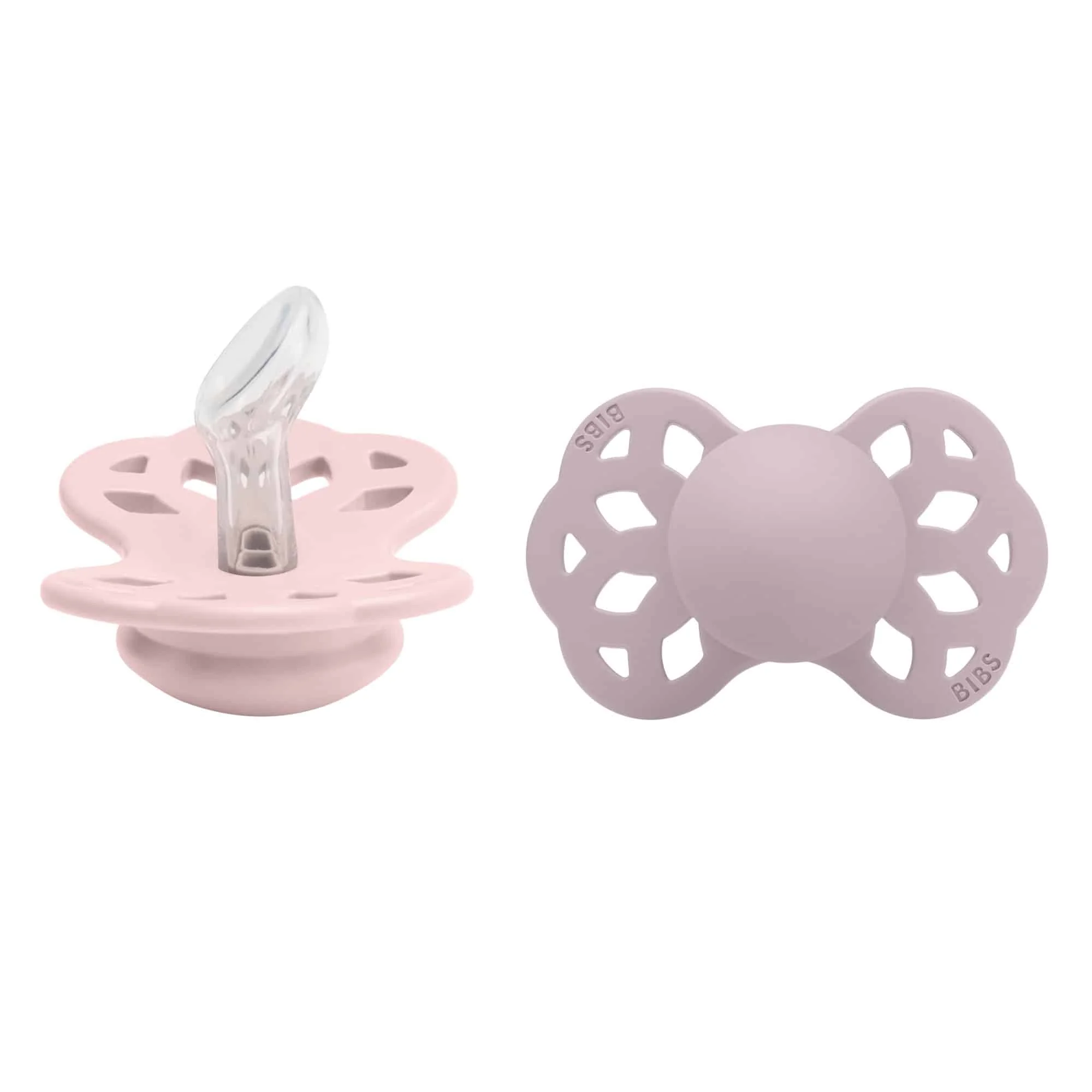 BIBS Infinity anatomické cumlíky zo silikónu 2ks veľkosť 1 - Blossom / Dusky Lilac