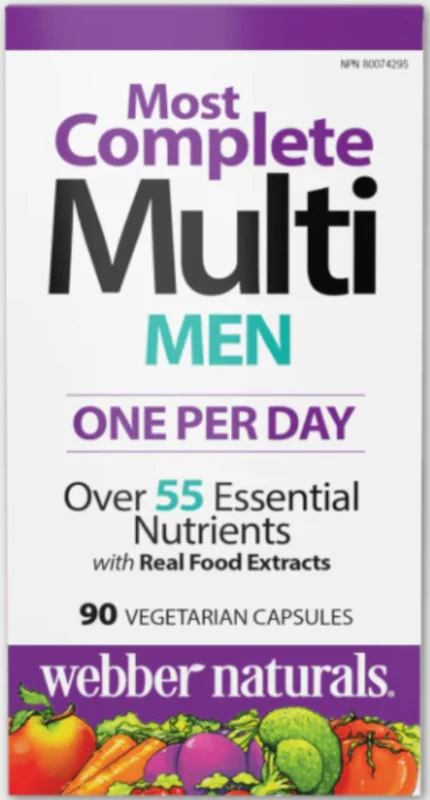 WEBBER NATURALS Muži kompletný multivitamín 90 cps