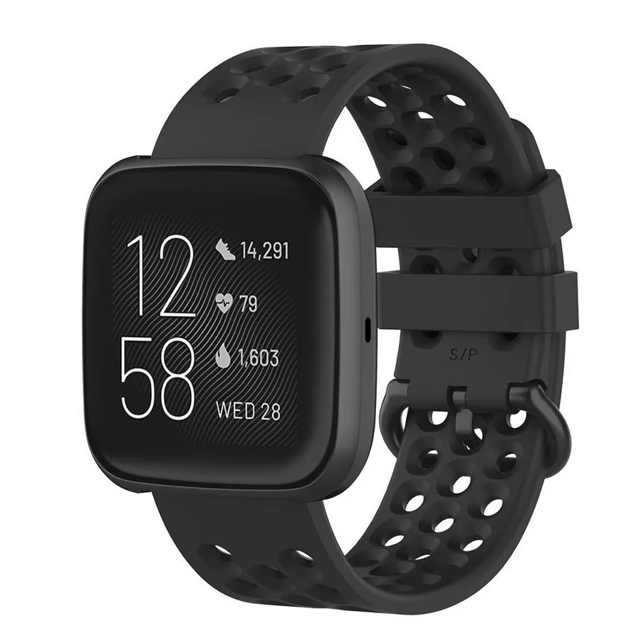BStrap Silicone (Large) remienok na Fitbit Versa / Versa 2 Pole black