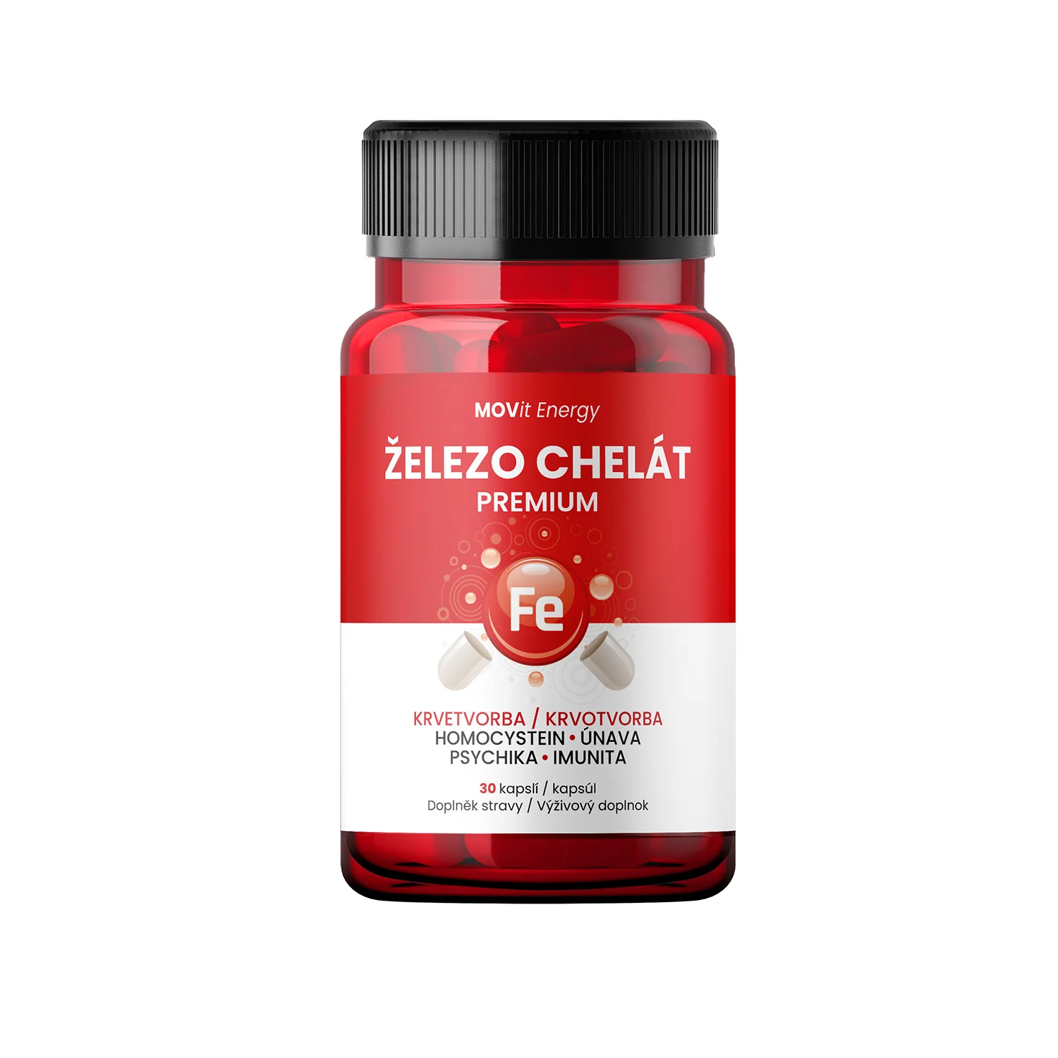 MOVit Železo Chelát Premium 30 cps