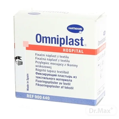 Hartmann Omniplast 1×1 ks, náplasť textilná na cievke (1,25cm×5m)
