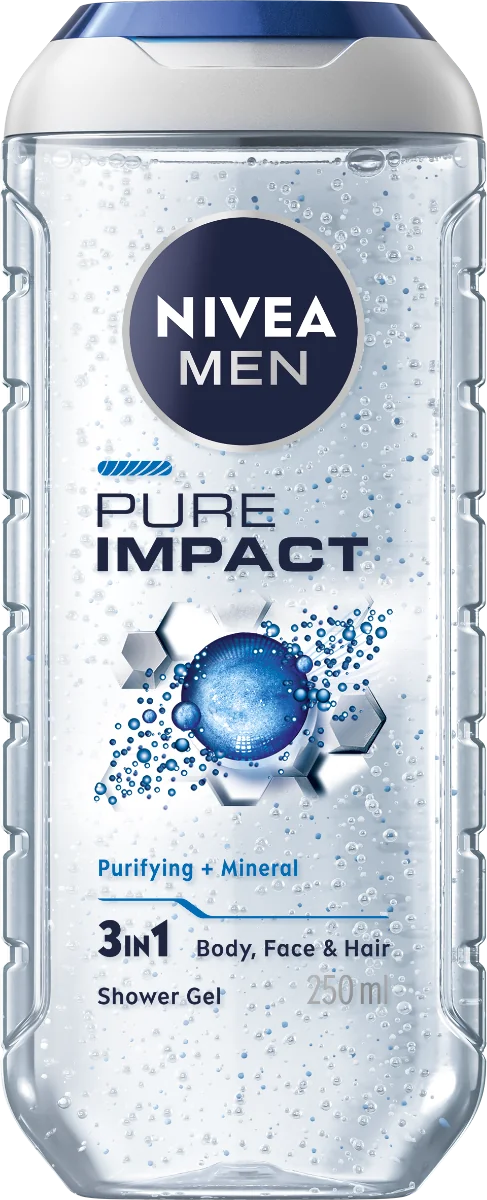NIVEA Men Sprchovací gél Pure Impact 1×250 ml, hydratuje pokožku