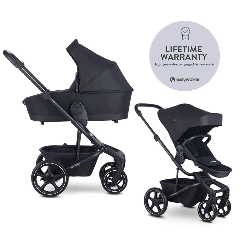 Easywalker Harvey⁵ kombinovaný kočík 2v1 Midnight Black LITE RWS 