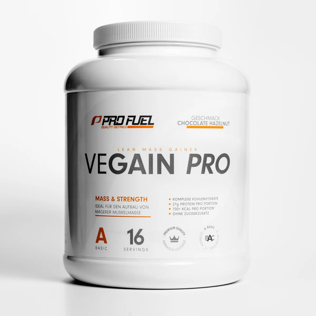 ProFuel VEGAIN PRO Gainer Čokoláda a Lieskový oriešok, 2200 g