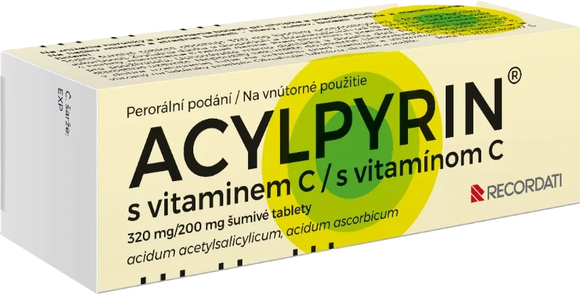 ACYLPYRIN s vitamínom C 1×12 tbl, liek s vitamínom