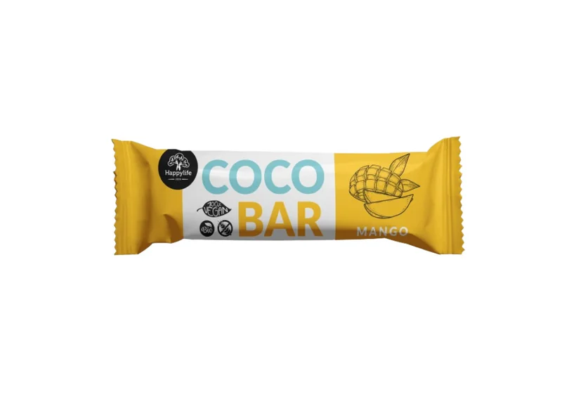 HAPPYLIFE COCO BAR - Kokosová tyčinka s mangom BIO 40 g