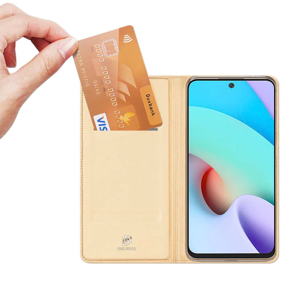 DUX DUCIS Skin Pro knižkové kožené puzdro na Xiaomi Redmi 10