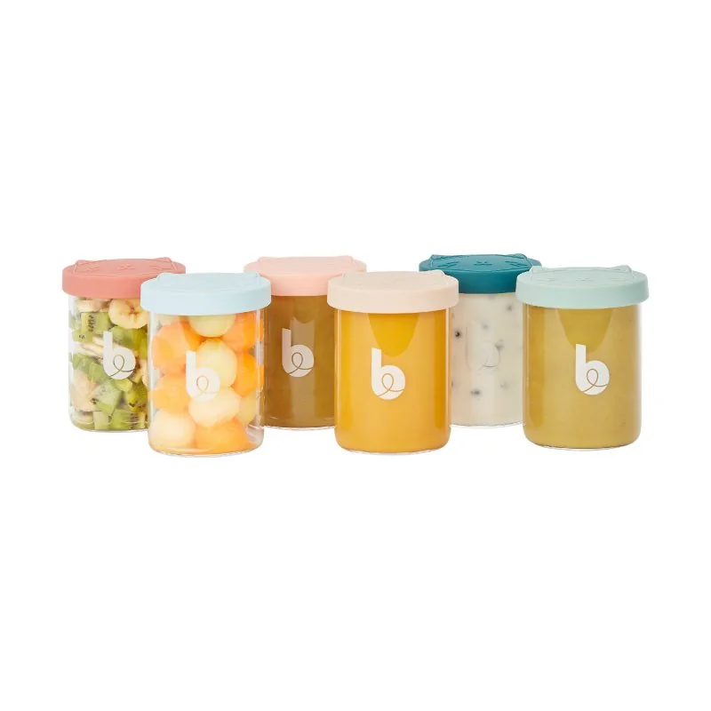 Babymoov sklenené misky s viečkami ISY BOWLS 6x 250ml