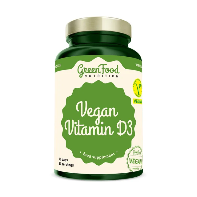 GreenFood Nutrition Vegan Vitamin D3 1×90 cps, výživový doplnok