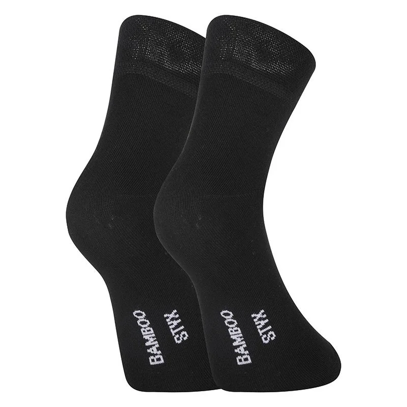 5PACK ponožky členkové bambusové čierne (5HBK960) XL
