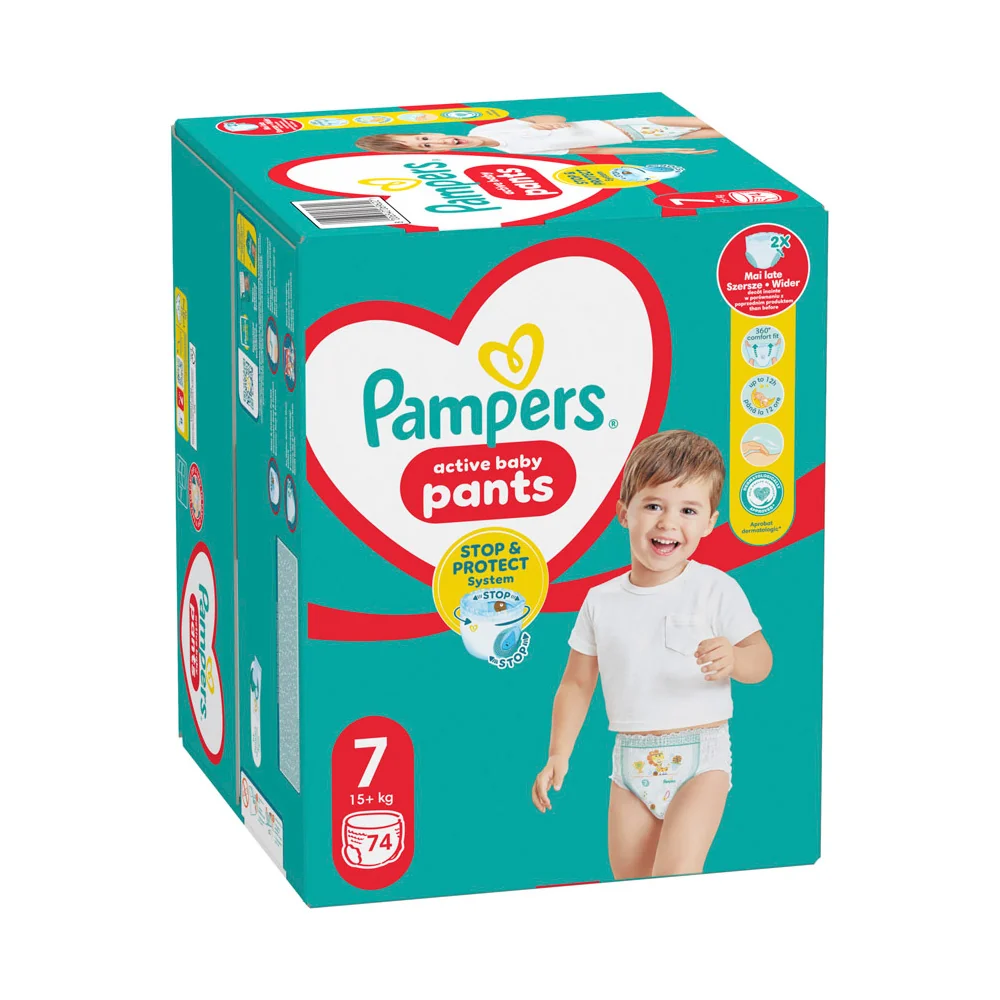 Pampers Pants MB S7 74ks (15+kg) 1×74 ks, detské plienkové nohavičky