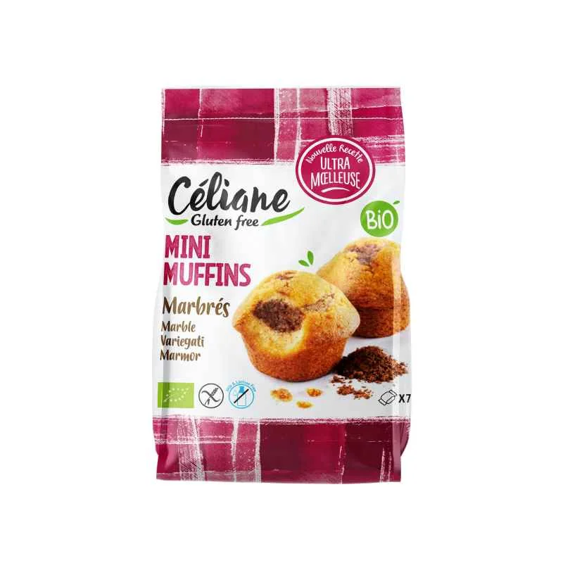 Celiane bezlepkové mini mafiny mramorové 1×200 g, bezlepkové mini mafiny