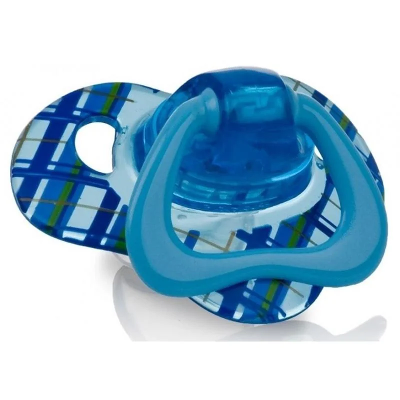 NUBY silikónový ortodontický masážny cumlík 0–6 m, svietiaci