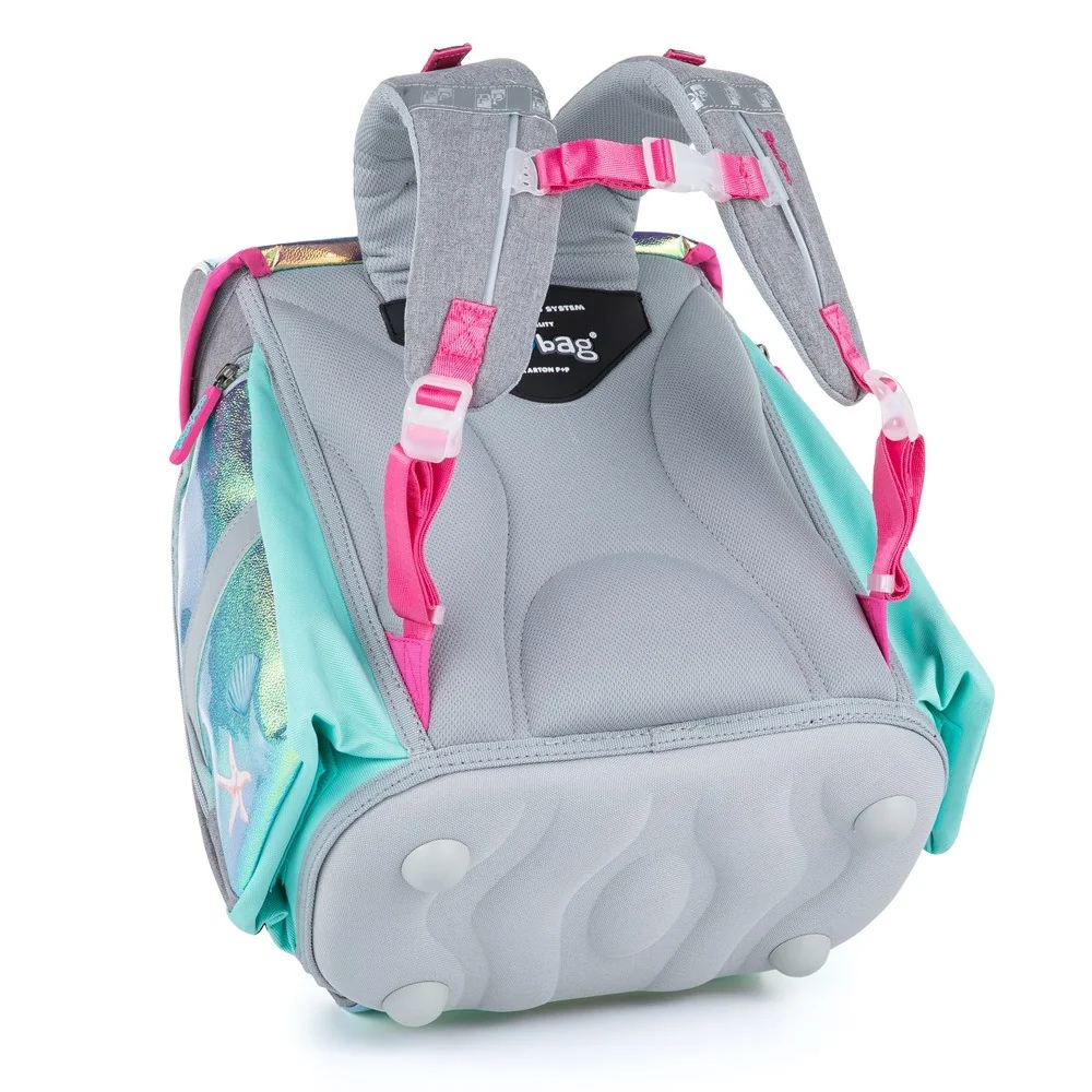 Školský batoh PREMIUM Ocean rainbow modro-ružový