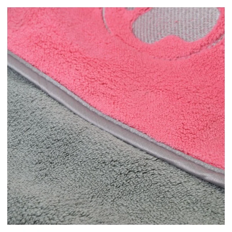 Uterák Coral fleece pre psa alebo mačku ružovo-sivý