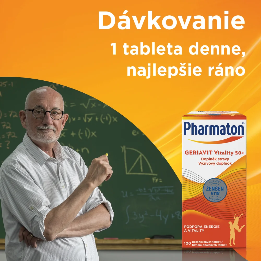Pharmaton Geriavit Vitality 50+ 100 tabliet 1×100 tbl, vitality 50+