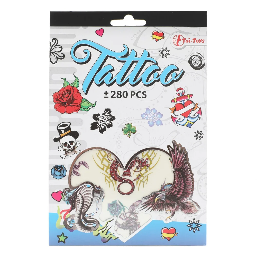 TATTOO Blok s aplikáciou. 280 tetovacích nálepiek 2ks-Toi Toys