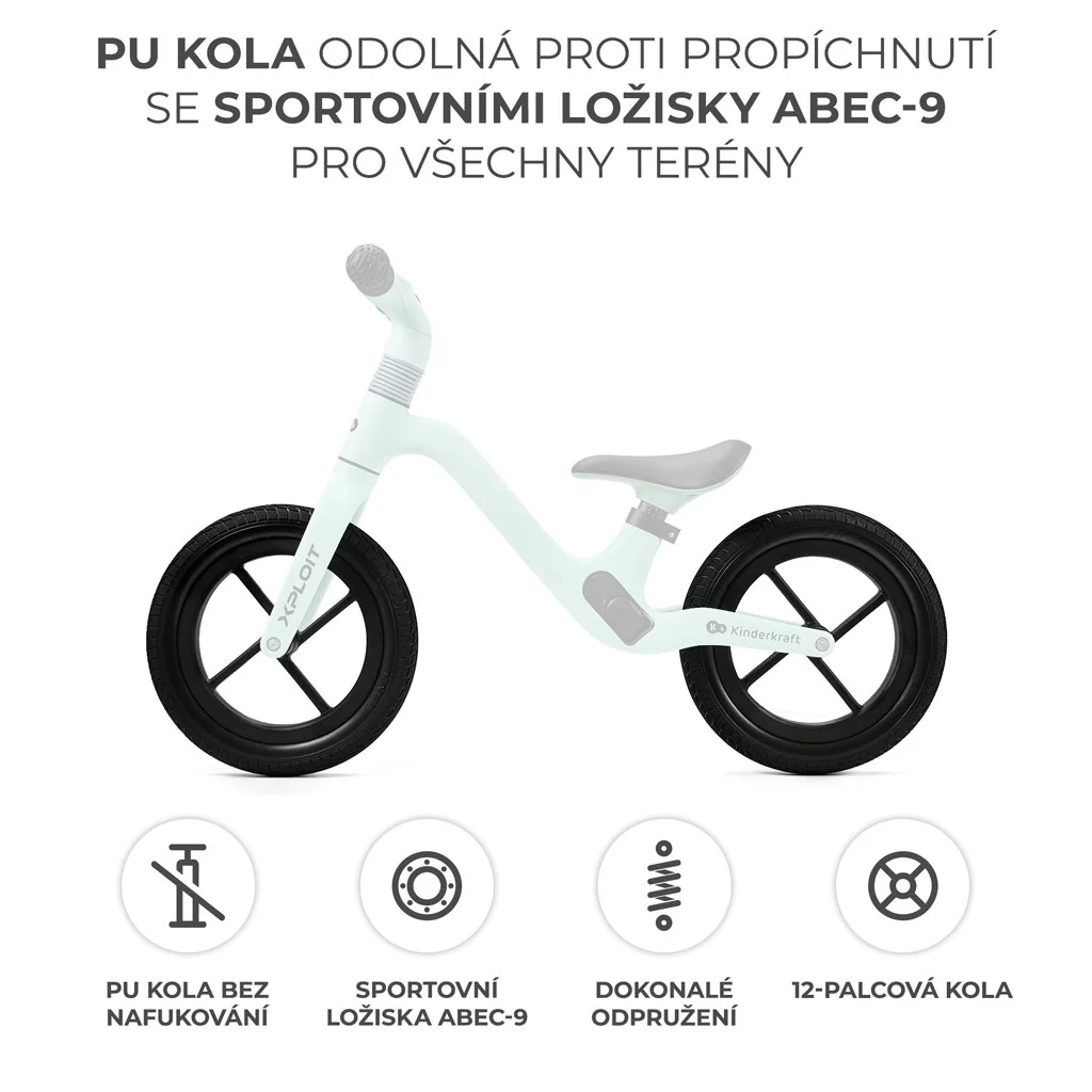 Kinderkraft XPLOIT odrážadlo tyrkysové