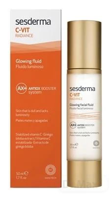 sesderma C-VIT RADIANCE ANTIOX Rozjasňujúci fluid 1×50 ml, jemný krém na všetky typy pleti