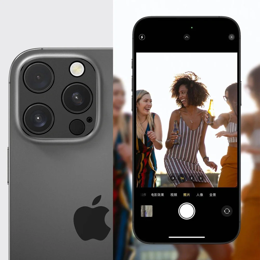 Tech-Protect CamAlloy Fit ochranné sklo na kameru na iPhone 17 Air, čierne erne