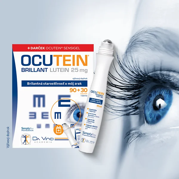 OCUTEIN BRILLANT Luteín 25 mg - DA VINCI 1×1 set, výživový doplnok 120 cps + darček