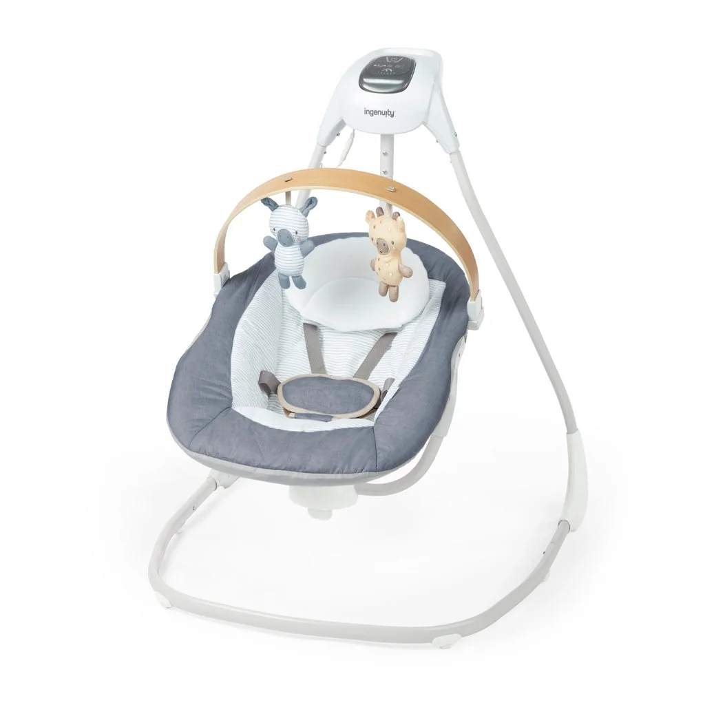 Hojdačka pohupujúca hudobná Chambray 0m+, do 9 kg