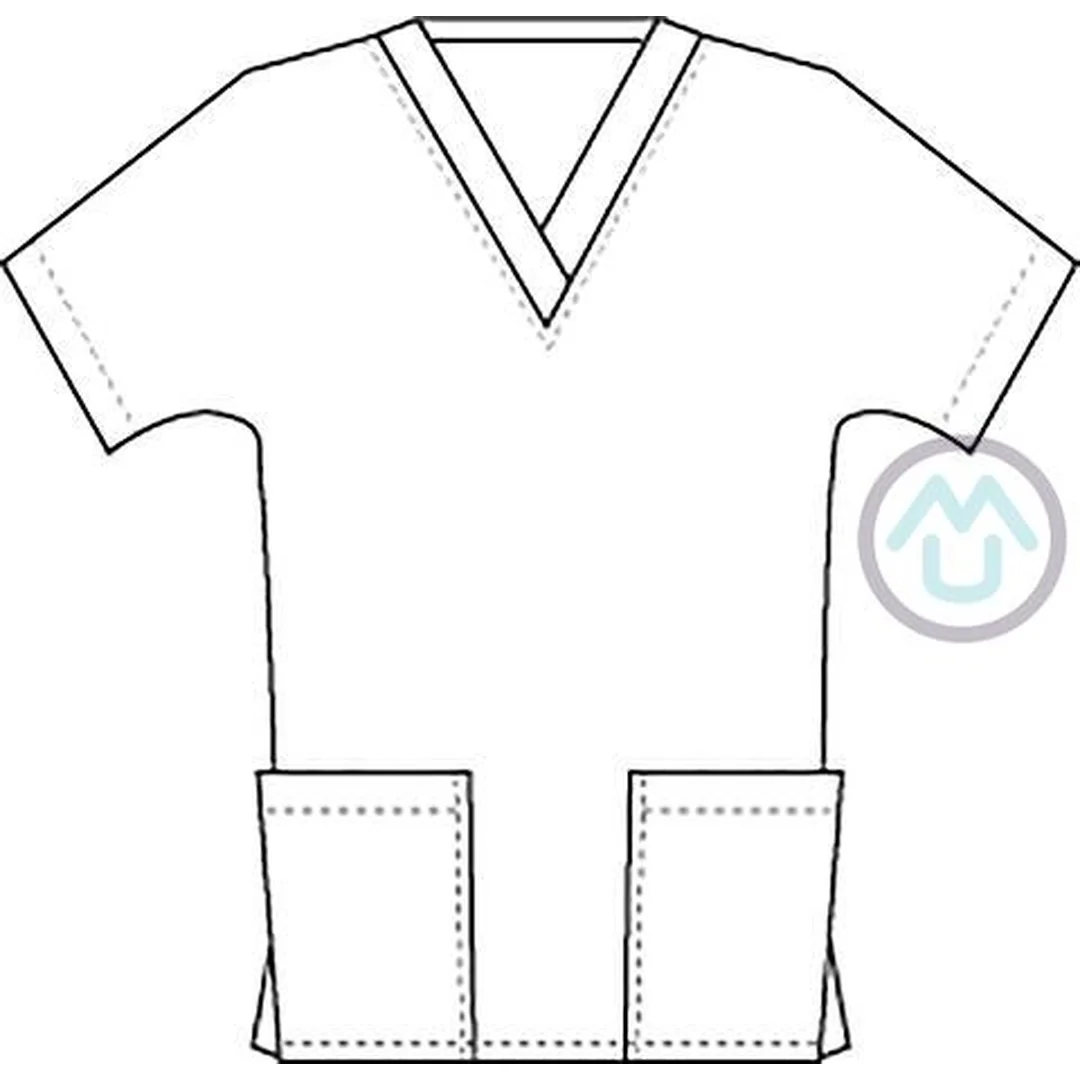 Unisexová blúza "V" výstrih s potlačou - "SRDCIA" XS