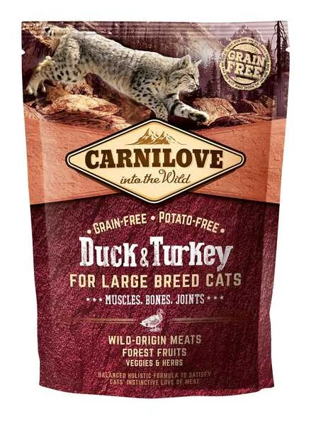 Carnilove Cat Grain Free Duck&Turkey LB Cat Muscles, Bones, Joints 1×400 g, granule pre mačky