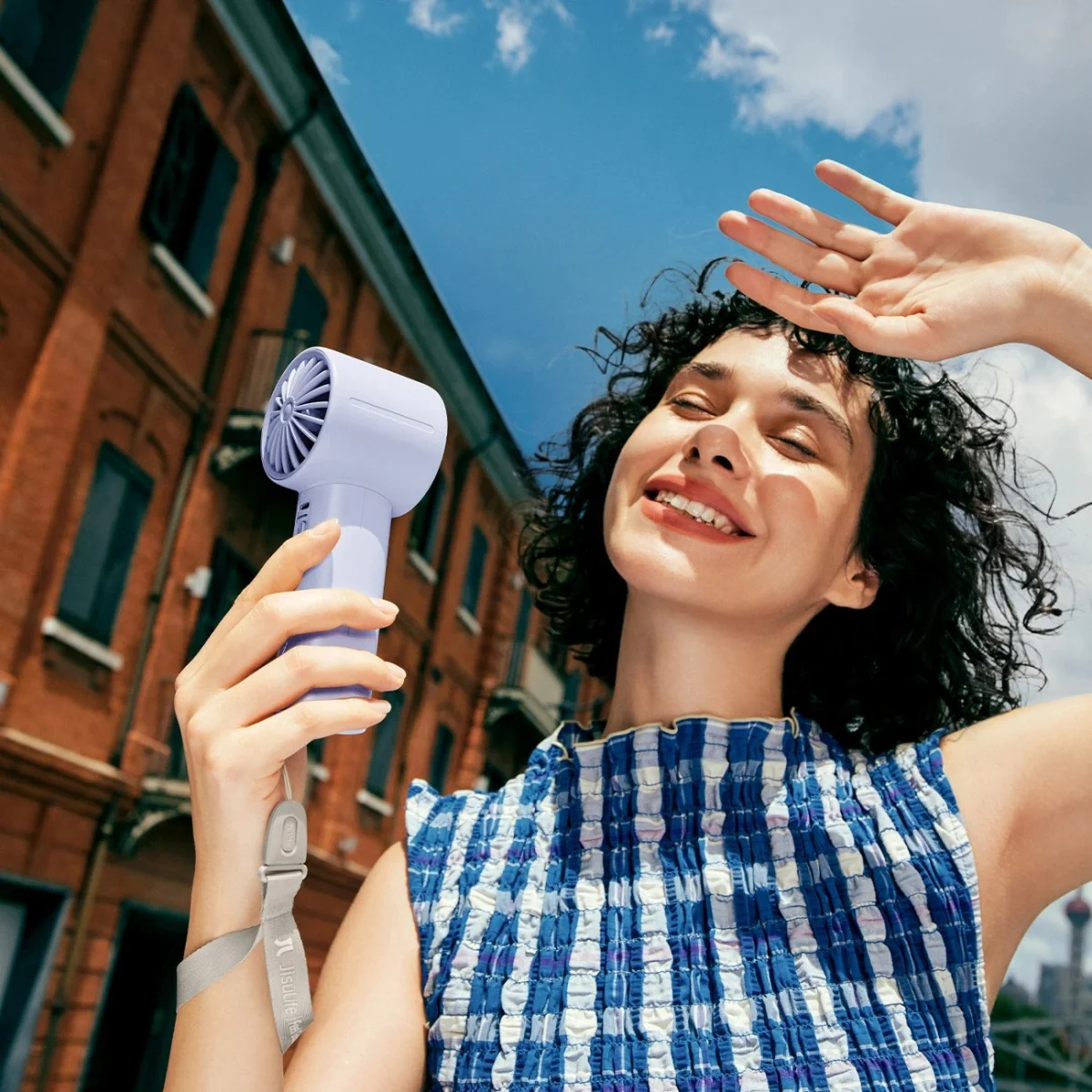 Jisulife Fan10 USB-C ručný ventilátor 4000mAh, modrý