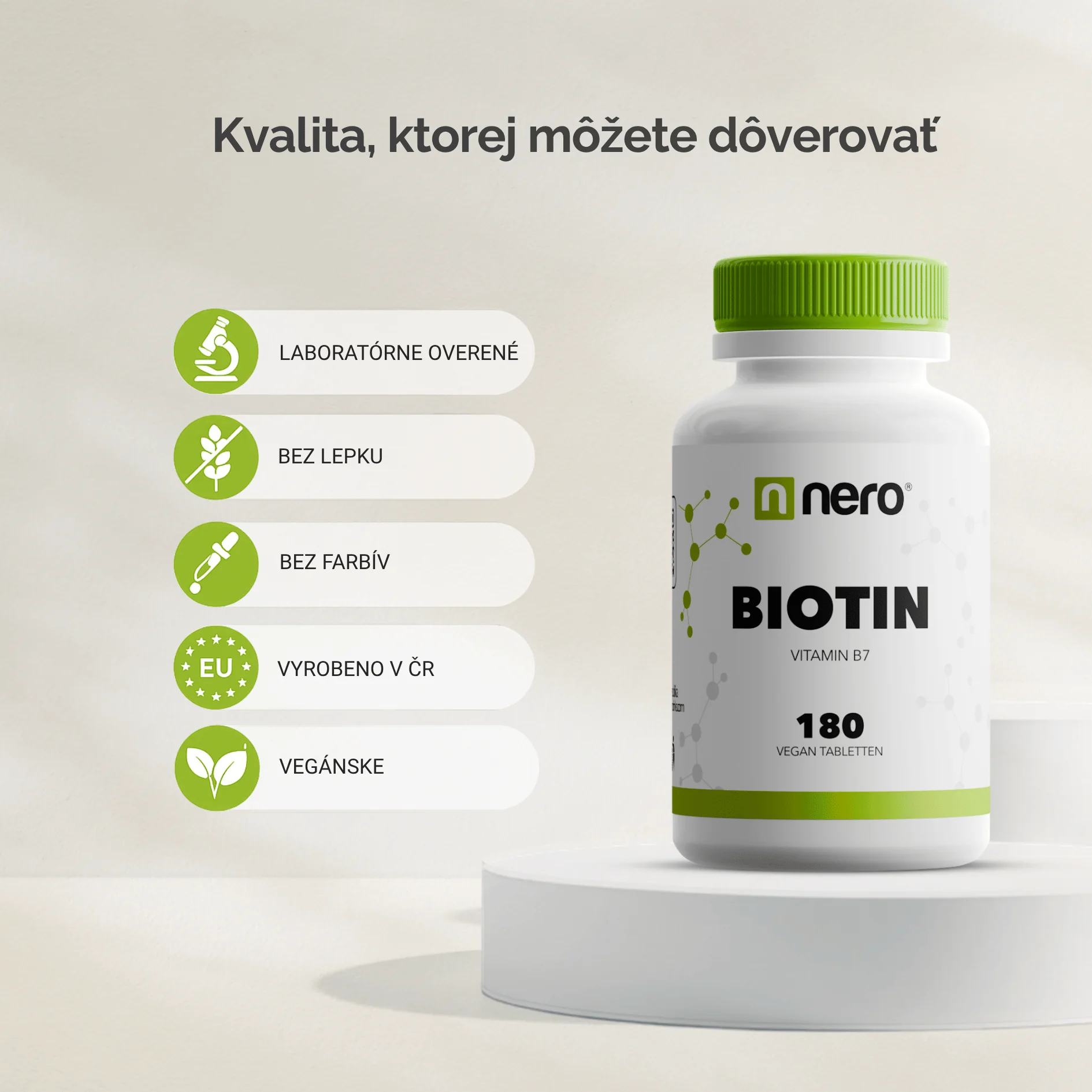NERO Vitamin B7 Biotin 500 μg 180 tabliet