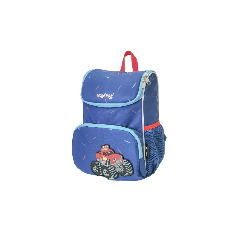 Detský predškolský batoh MOXY nákladiak modrý, ergonomický