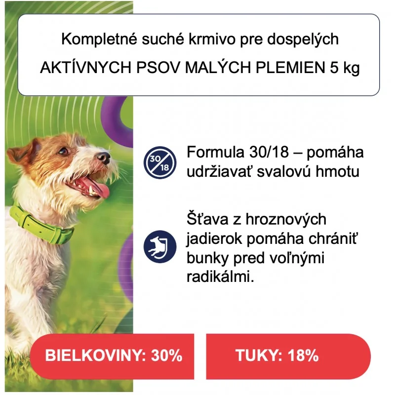 CLUB 4 PAWS Premium Active. Pre dospelých aktívnych psov malých plemien 5 kg (7998)