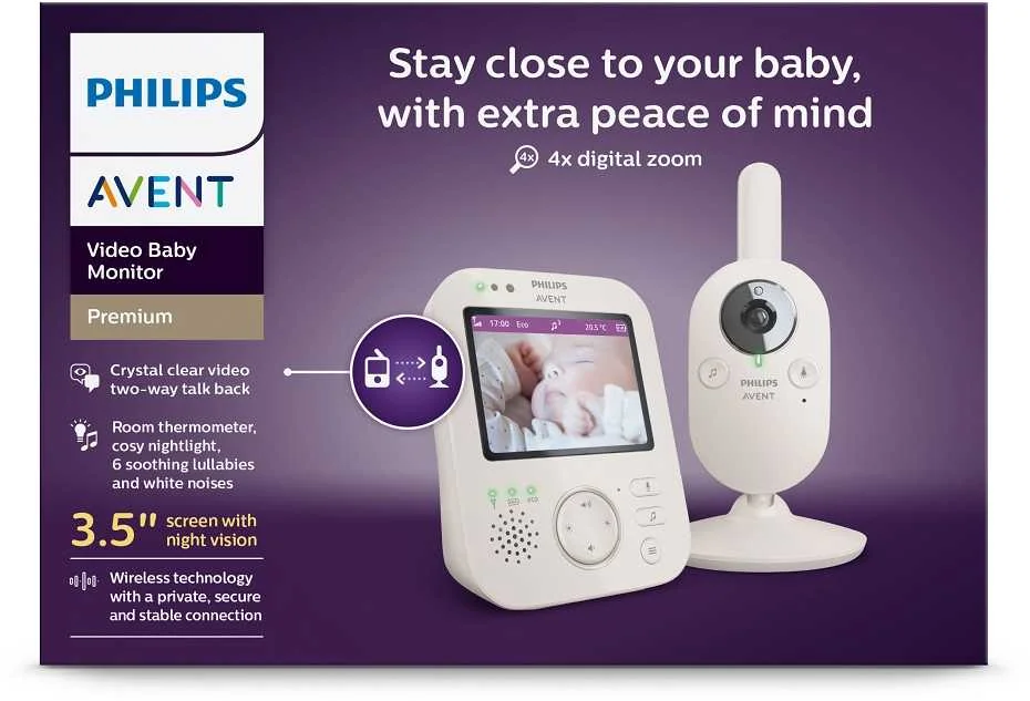 Philips AVENT Baby video monitor SCD891/26 1×1 ks, video monitor