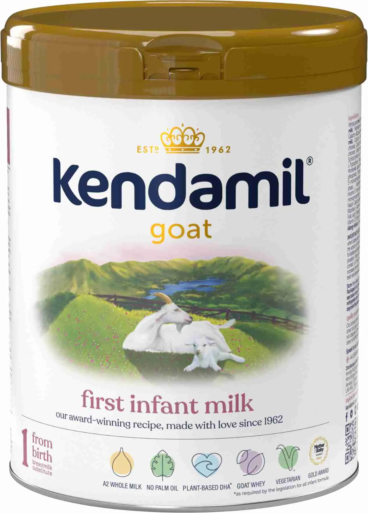 Kendamil Kozie dojčenské mlieko 1 1×800g, kozie dojčenské mlieko 1