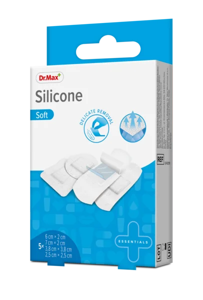 Dr. Max Silicone Soft náplasti, mix rozmerov 1×20 ks, silikónové náplasti, mix rozmerov