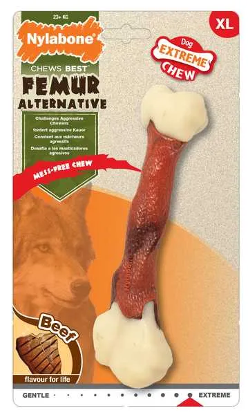 Nylabone Healthy Edibles Extreme Chew Femur Beef L