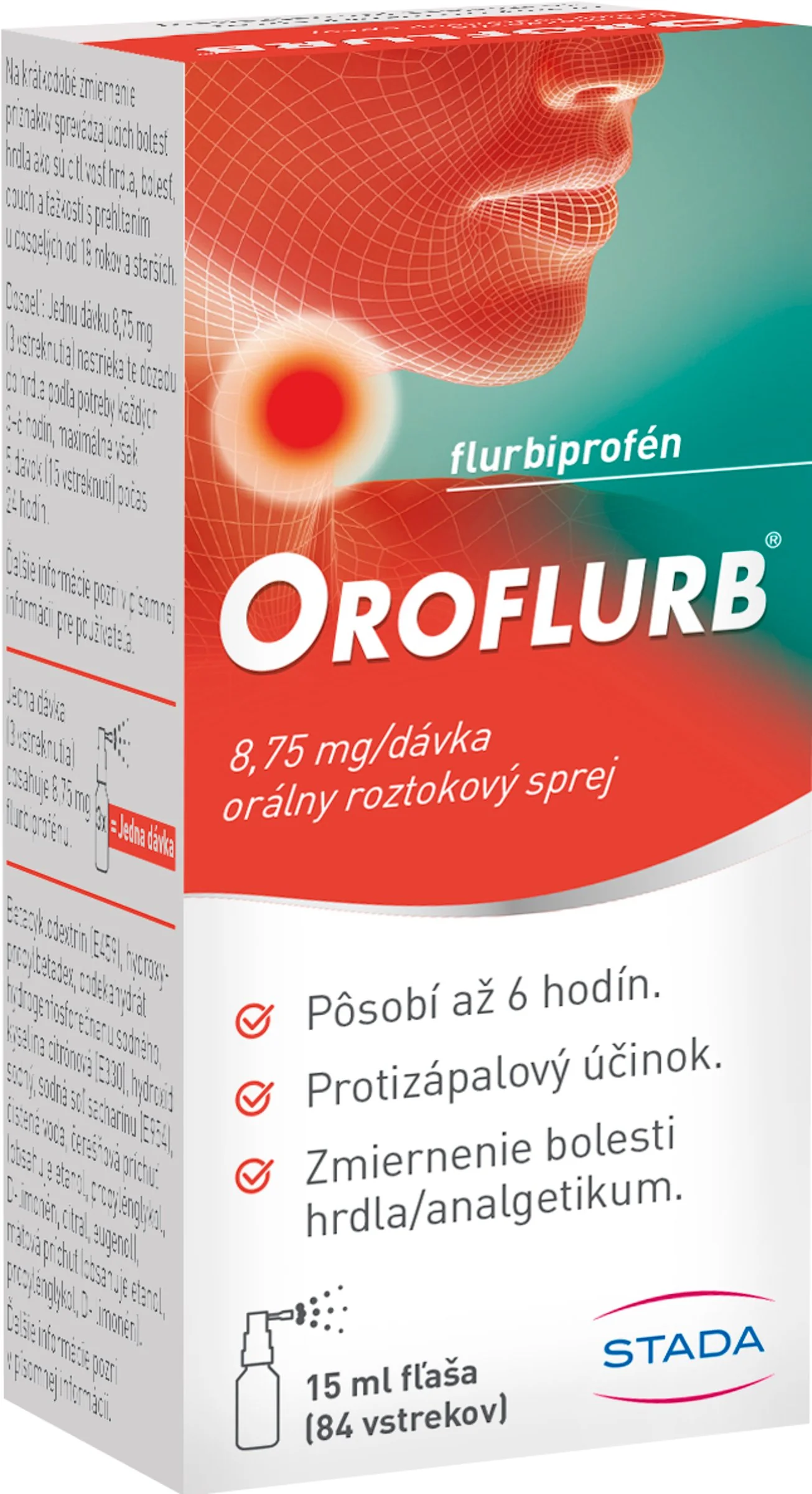 Oroflurb sprej 1×15ml, ústny sprej
