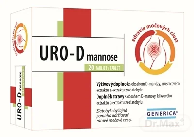 GENERICA URO-D mannose 1×20 tbl, výživový doplnok