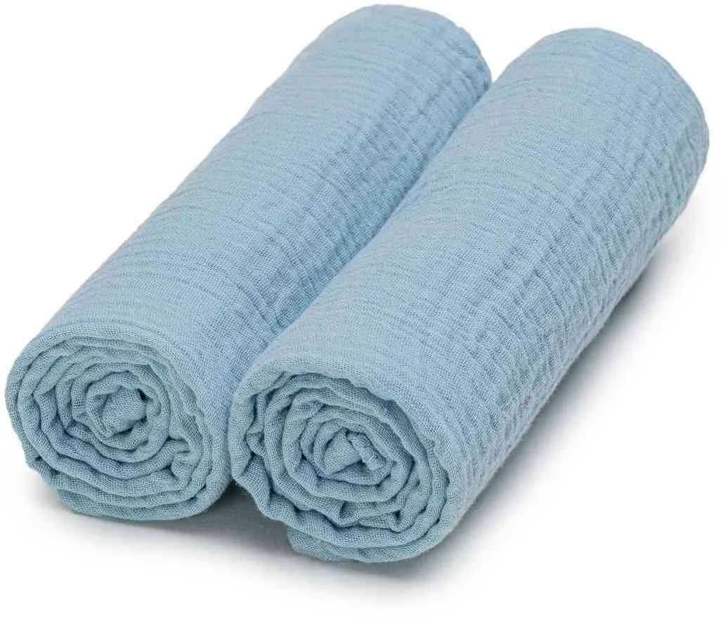 T-TOMI BIO Mušelínové plienky Blue 1×2 ks, mušelínové plienky