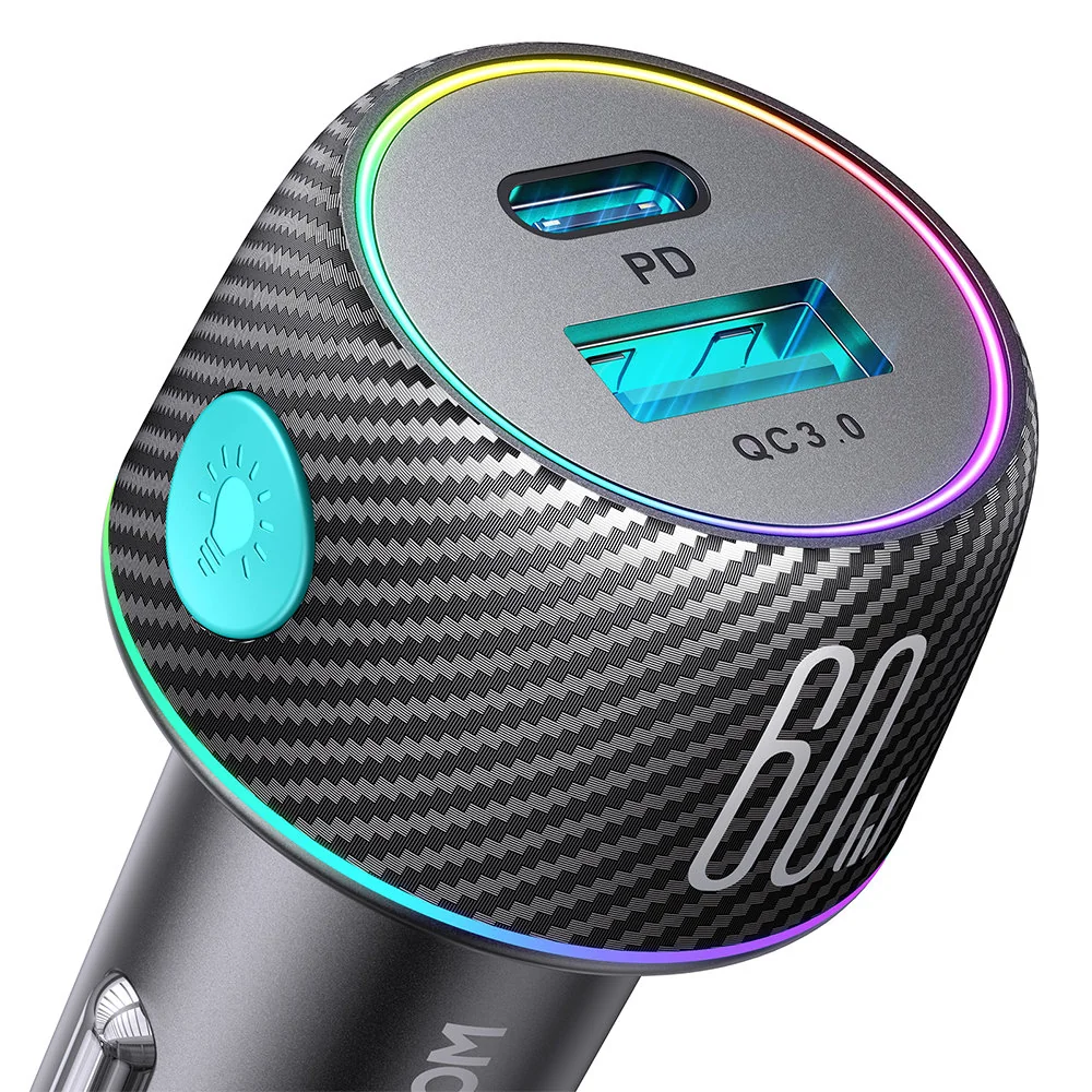 Joyroom JR-CCN01 autonabíjačka USB / USB-C 60W, čierna
