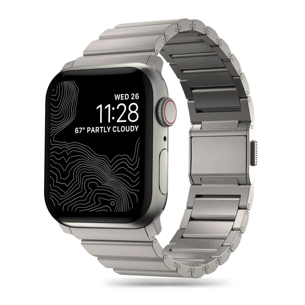 Tech-Protect Steel remienok na Apple Watch 44/45/49mm, titanium