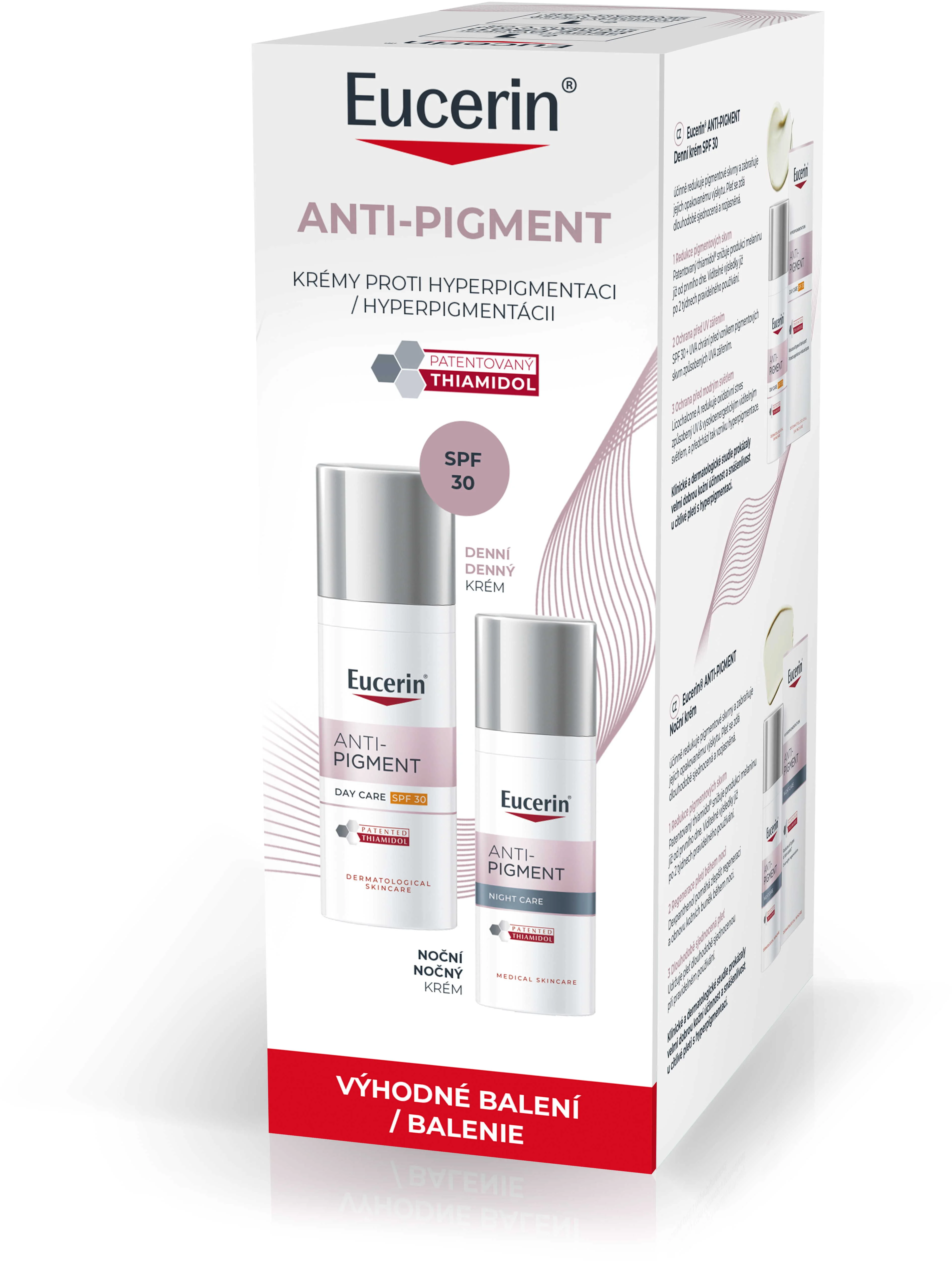 Eucerin ANTI-PIGMENT Denný krém SPF 30, 50 ml + Nočný krém, 50 ml 50 ml + 50 ml