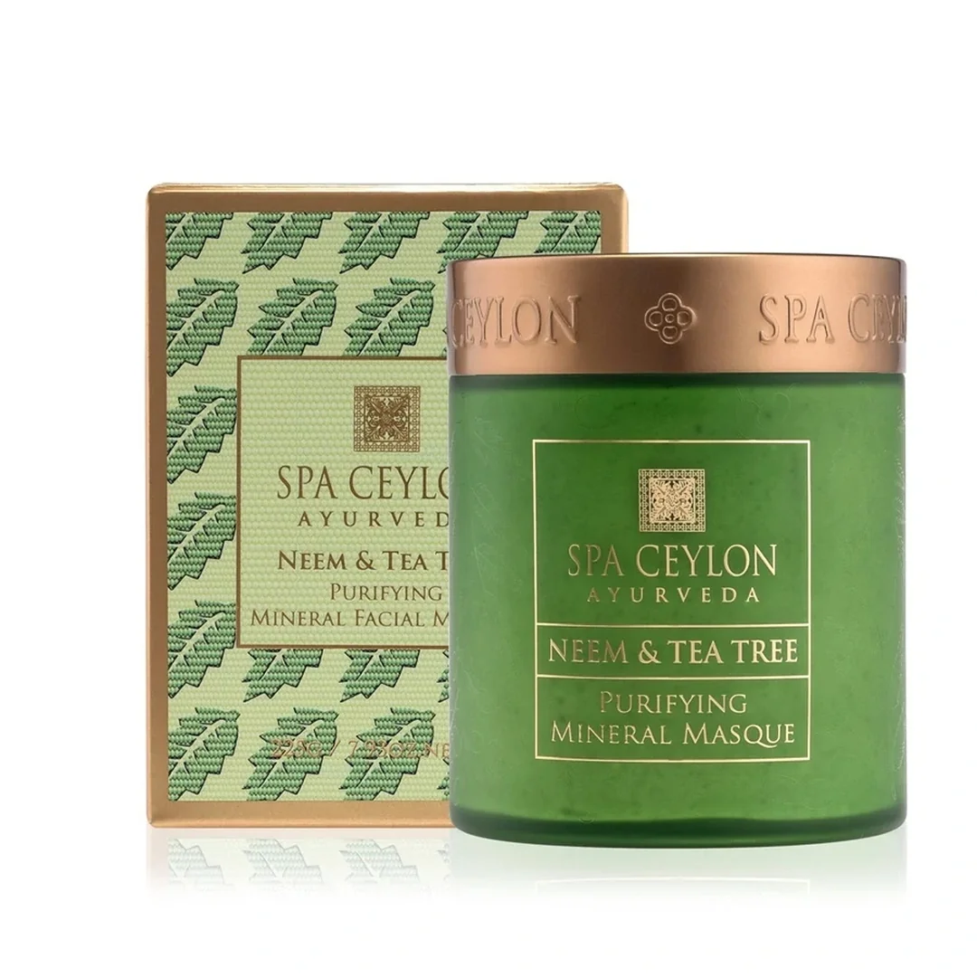 Minerálna čistiaca pleťová maska Neem & Tea Tree 200 g, Neem a čajovník
