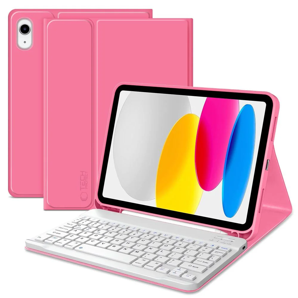 Tech-Protect SC Pen Keyboard puzdro s klávesnicou na iPad 10.9'' 10gen 2022 / 11'' 11gen 2025, ružové 2022 / 11'' 11gen 2025, ružové