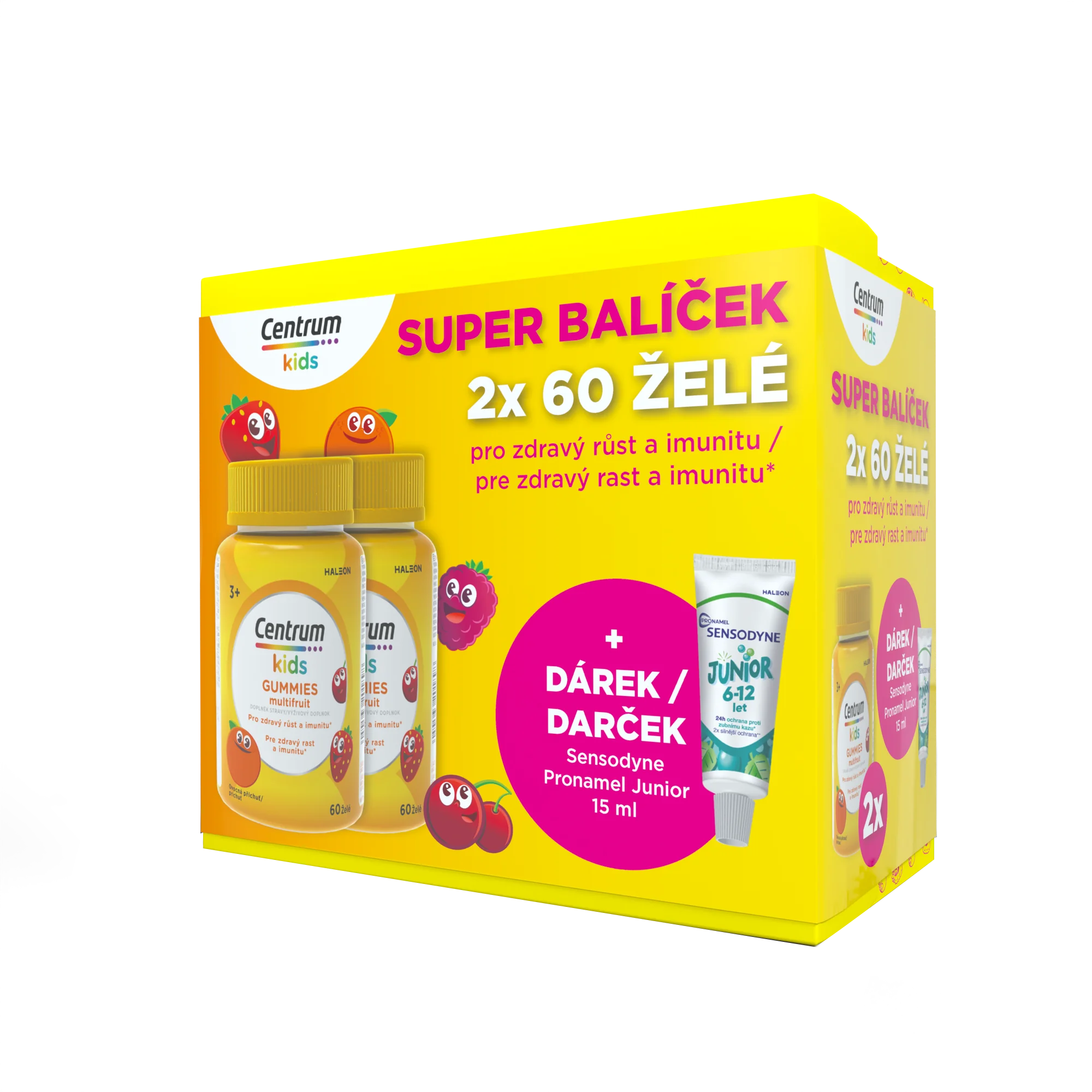 Centrum Kids Gummies multifruit želé darčekové balenie 120 tbl