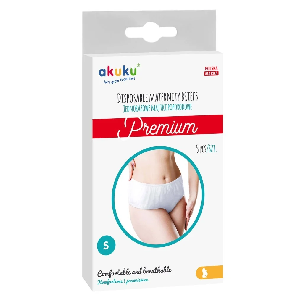 Jednorazové popôrodné nohavičky Akuku PREMIUM vel. S 5ks S,