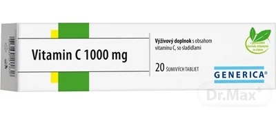 GENERICA Vitamin C 1000 mg 1×20 tbl, vitamín C