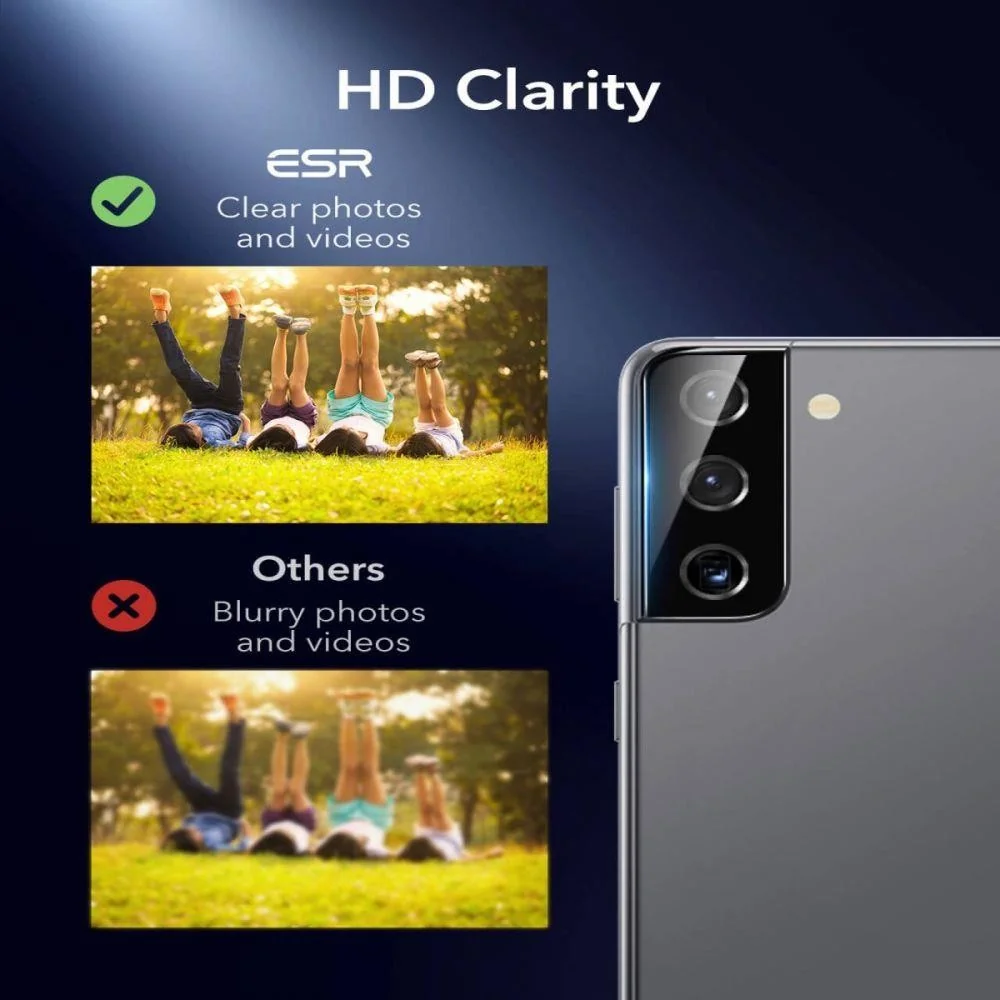 Temperované sklo na kameru pre Samsung Galaxy S21 Plus 5G, Transparentná, 2 ks