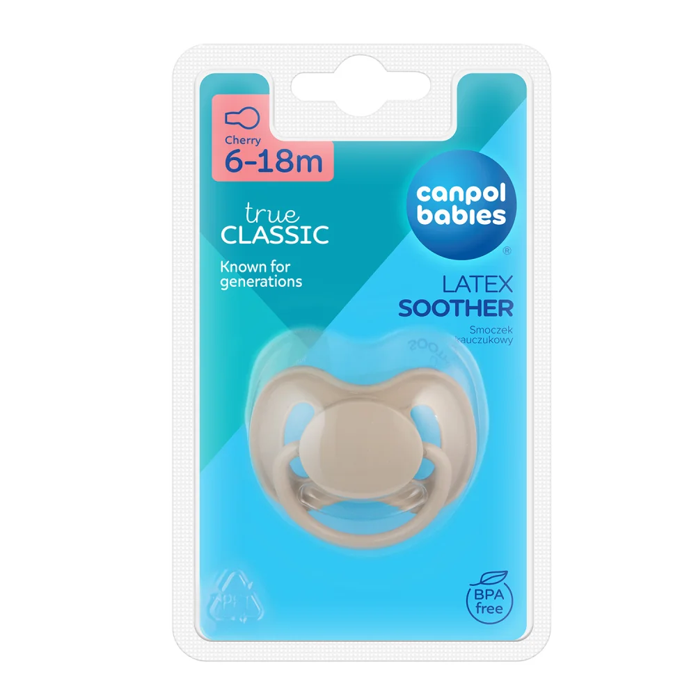 Canpol babies Cumlík kaučukový s okrúhlou špičkou NUDE 6-18m béžový 1×1 ks, cumlík